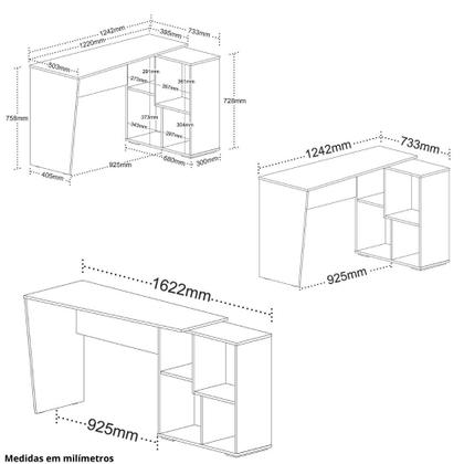 Imagem de Escrivaninha Com Nichos Urban II Artany