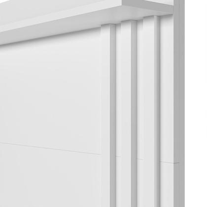 Imagem de Escrivaninha com Painel Doble Ripado 120cm 3 Gavetas