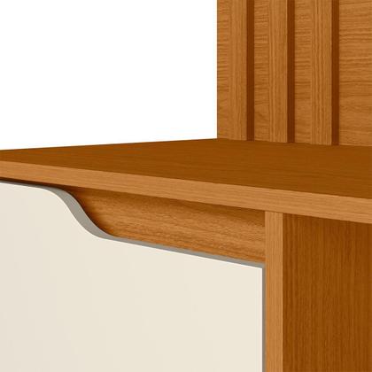 Imagem de Escrivaninha com Painel Doble Ripado 120cm 3 Gavetas