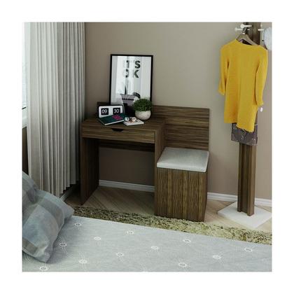 Imagem de Escrivaninha Com Puff 1 Gaveta 107,3x84,5x46,5 cm Nogal
