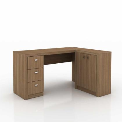 Imagem de Escrivaninha de Canto 3 gavetas 2 Portas Várias Cores ME4100 Tecnomóbili