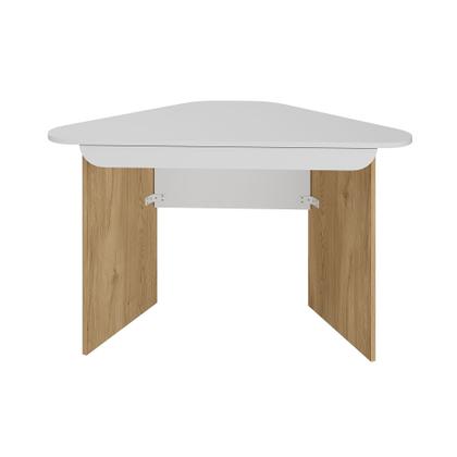 Imagem de Escrivaninha de Canto com Gaveta Trend Cor Branco com Olmo