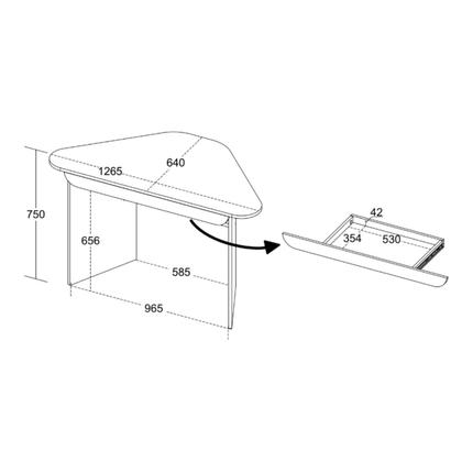 Imagem de Escrivaninha de Canto com Gaveta Trend para Home Office