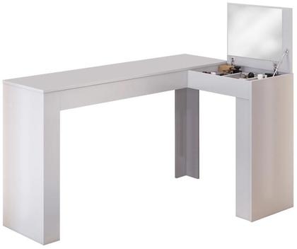 Imagem de Escrivaninha de Canto com Penteadeira Jade Branco Fosco