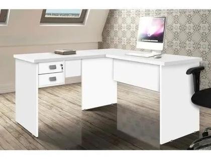 Imagem de Escrivaninha de canto em l village móveis branco
