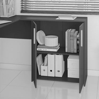 Imagem de Escrivaninha De Canto NT 2005 Com 3 Portas e 2 Gavetas Branco