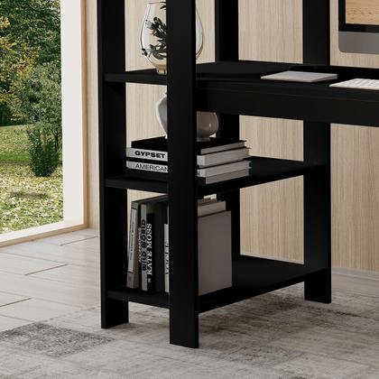 Imagem de Escrivaninha De Madeira Industrial Para Estudos E Notebook - Pronta Entrega