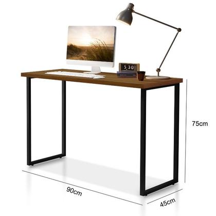 Imagem de Escrivaninha Desing Industrial Mesa Com Pés De Ferro E Tampo De MDF Para Notebook Computador Estudo Home Office