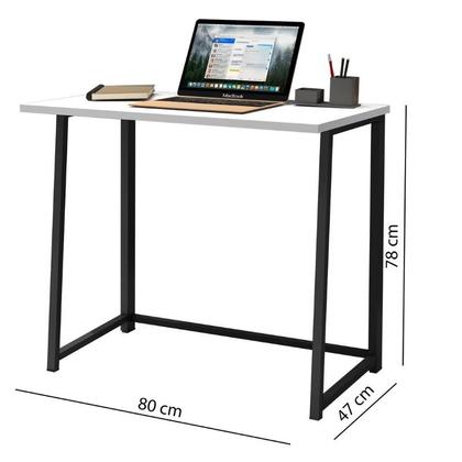 Imagem de Escrivaninha Dobrável Compacta Funcional Industrial Mesa Para Notebook Computador Estudo Home Office