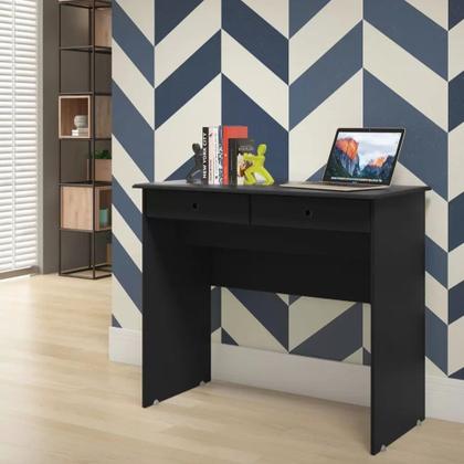 Imagem de Escrivaninha EJ 2 gavetas para Quarto ou Escritório Preta