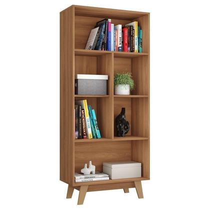 Imagem de Escrivaninha em L 120x136cm 2 Portas com Estante 1 Porta Retrô Espresso Móveis