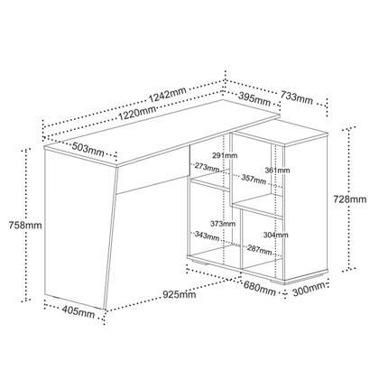 Imagem de Escrivaninha em L com Nichos Moderna Urban