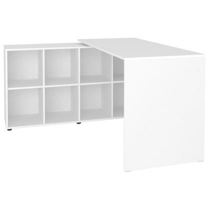 Imagem de Escrivaninha em L Mesa Office 8 Nichos Nero II