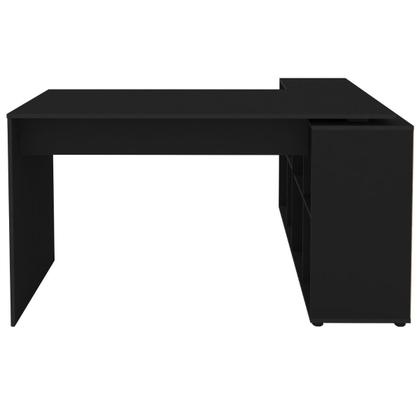 Imagem de Escrivaninha em L Mesa Office 8 Nichos Nero II