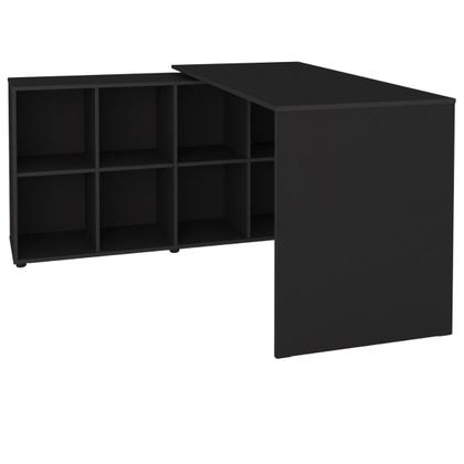 Imagem de Escrivaninha em L Mesa Office 8 Nichos Nero II