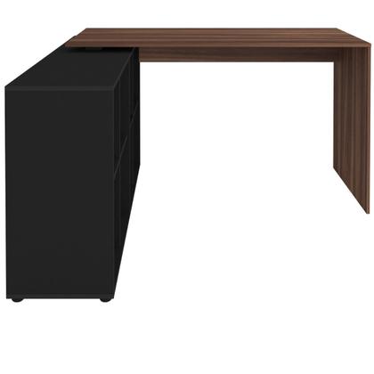 Imagem de Escrivaninha em L Mesa Office 8 Nichos Nero II