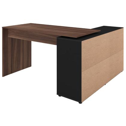 Imagem de Escrivaninha em L Mesa Office 8 Nichos Nero II