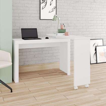 Imagem de Escrivaninha Em L Para Computador Com Tampo Giratório BRV BC 31 Branco