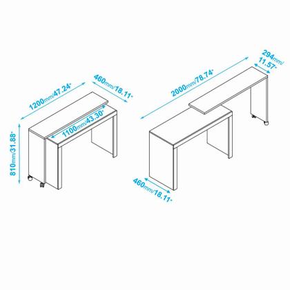 Imagem de Escrivaninha Em L Para Computador Com Tampo Giratório BRV BC 31 Branco