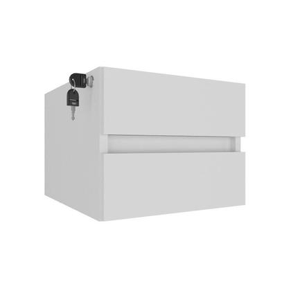 Imagem de Escrivaninha em L para Escritório com Porta de Correr e 2 Gavetas