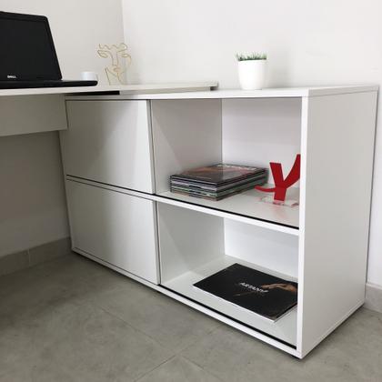 Imagem de Escrivaninha Ergonômica em L com 2 portas de correr Mingle
