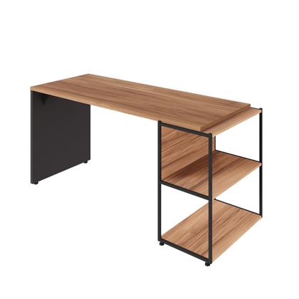 Imagem de Escrivaninha Escritório com Estante Baixa 3 Prateleiras F5