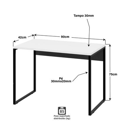 Imagem de Escrivaninha Escritório Notebook Office Industrial 90cm