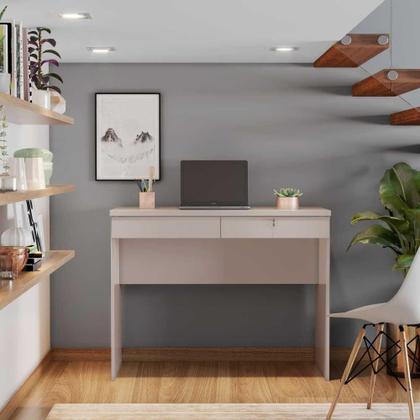 Imagem de Escrivaninha Felícia com 2 Gavetas e Chave JCM Movelaria Off White