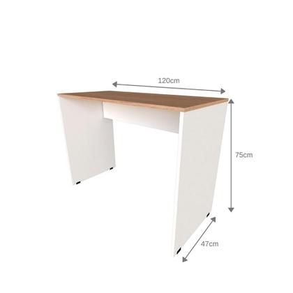 Imagem de Escrivaninha Fini Carvalho Mel e Branca 120 cm