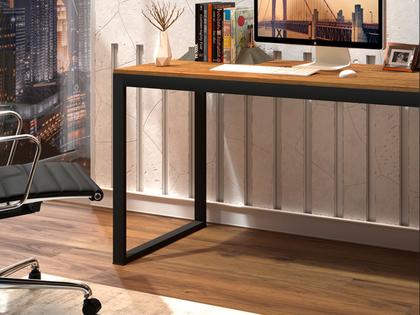 Imagem de Escrivaninha Fit Home Office Estudo Escritório Prateleiras Mesa Industrial Nichos Sala Notebook Gamer Quarto Computador Simples Impressora