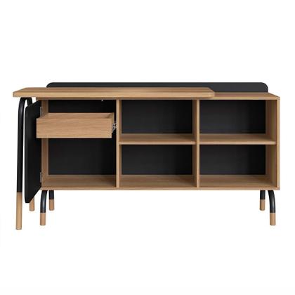 Imagem de Escrivaninha Flexus 1 PT 1 GV Hanover e Preta