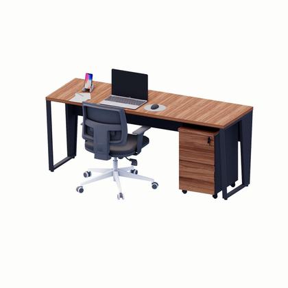 Imagem de Escrivaninha Industrial 1,80m x 0,70m Gaveteiro 3 Gavetas F5