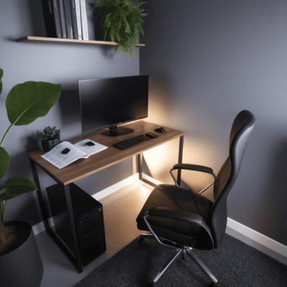 Imagem de Escrivaninha Industrial 90x50 Escritorio Mesa Computador para Quarto Gamer