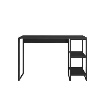 Imagem de Escrivaninha Industrial Escritorio 120 x 50 Cm Mesa Notebook Computador Ferro MDF com prateleira