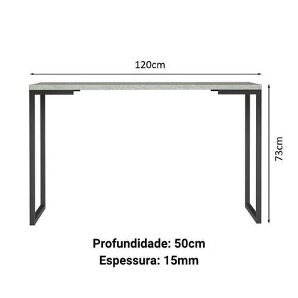 Imagem de Escrivaninha Industrial Escritorio 120 x 50 Cm Mesa Notebook Computador Ferro MDF