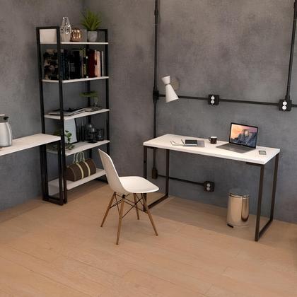 Imagem de Escrivaninha Industrial Escritorio Mesa Computador 120cm para Quarto Maclavi Móveis
