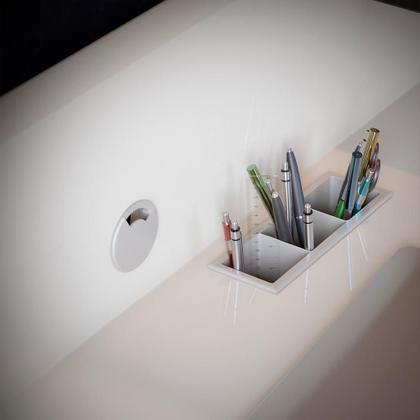 Imagem de Escrivaninha Job 1 GV Off White e Nature