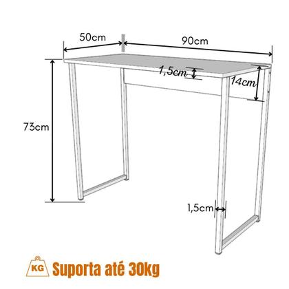 Imagem de Escrivaninha Maclavi Móveis Mesa para escritorio industrial mdf de 90cm x 50cm Quarto