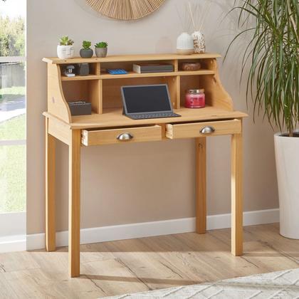 Imagem de Escrivaninha Madeira 2 Gavetas 6 Nichos Marlene
