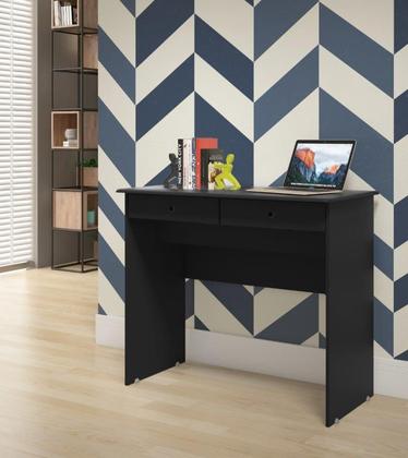 Imagem de Escrivaninha mesa Aparador de 02 gavetas cor Preta Black