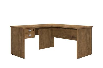 Imagem de Escrivaninha mesa computador em L Jequitibá 02 gavetas OFERTA