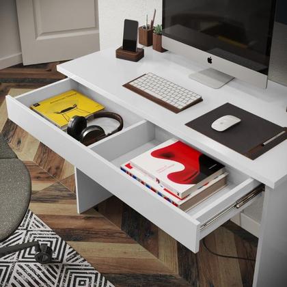 Imagem de Escrivaninha Mesa de Computador Isis Versátil cor Branca