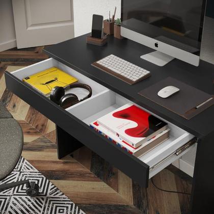 Imagem de Escrivaninha Mesa de Computador Isis Versátil Preta Black