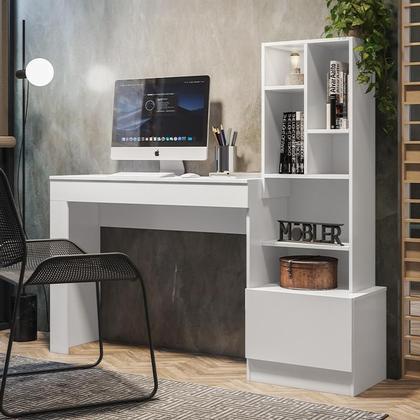 Imagem de Escrivaninha Mesa de Computador Lion com Estante e 1 Gaveta