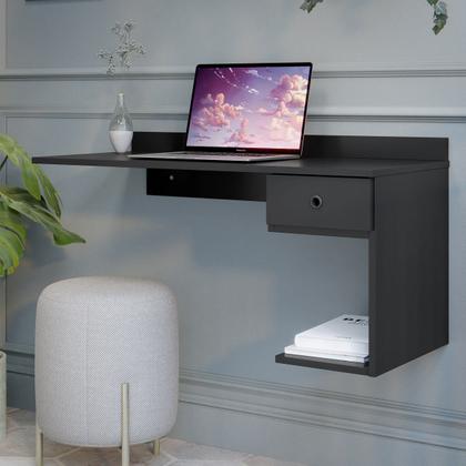 Imagem de Escrivaninha Mesa De Computador Notebook Suspensa Parede Com Gaveta Várias Cores