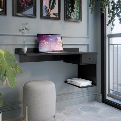 Imagem de Escrivaninha Mesa de Computador Suspensa Home Office Com Gaveta Parede