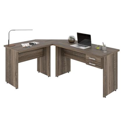 Imagem de Escrivaninha Mesa De Escritório Em L 1,80x1,40m C/02gavetas