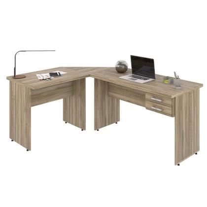 Imagem de Escrivaninha Mesa De Escritório Em L 1,80x1,40m C/02gavetas