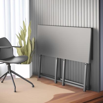 Imagem de Escrivaninha Mesa Dobravel Apoio Estudo Trabalho Notebook Pc Industrial Preta