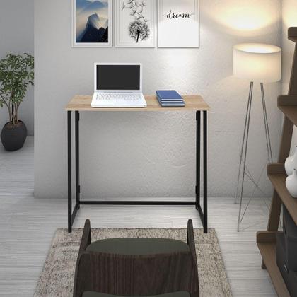 Imagem de Escrivaninha Mesa Dobrável De Estudos Trabalho Mesinha Multiuso Para Notebook Pc Escritório Quarto Apartamento